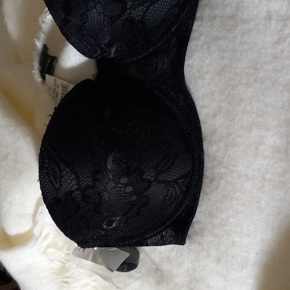 Sexy Basic Black Underwire Bra 36D Nylon Blend Convertible Staps - Picture 9 of 10